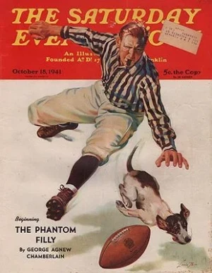 ORIG. VINTAGE MAGAZINE COVER/ SATURDAY EVENING POST - OCTOBER 18 1941Bee (Illust.), Lonie, Illust. by: Lonie  Bee