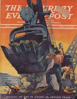 ORIG. VINTAGE MAGAZINE COVER/ SATURDAY EVENING POST - SEPTEMBER 17 1938Weld (Illust.), Ski, Illust. by: Ski  Weld