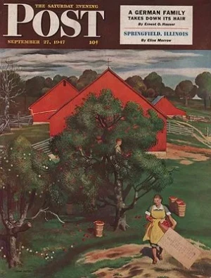 ORIG. VINTAGE MAGAZINE COVER/ SATURDAY EVENING POST - SEPTEMBER 27 1947Falter (Illust.), John, Illust. by: John  Falter
