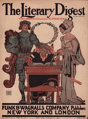 ORIG. VINTAGE MAGAZINE COVER - THE LITERARY DIGEST - OCTOBER 23 1909Penfield (Illust.), Edward, Illust. by: Edward  Penfield
