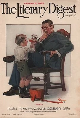 ORIG. VINTAGE MAGAZINE COVER/ THE LITERARY DIGEST - OCTOBER 6 1923Jackson (Illust.), E. W., Illust. by: E.M.  Jackson