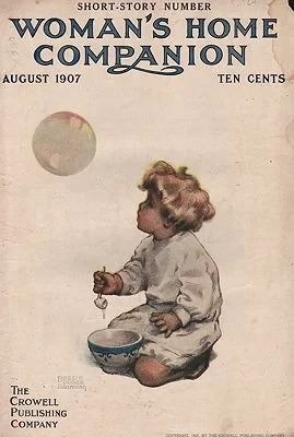 ORIG. VINTAGE MAGAZINE COVER/ WOMAN'S HOME COMPANION - AUGUST 1907Gutmann (Illust.), Bessie Pease, Illust. by: Bessie Pease  Gutmann
