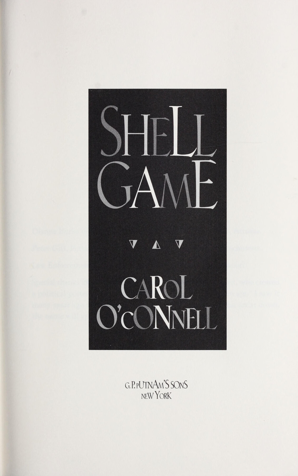Shell Game by: O'Connell, Carol