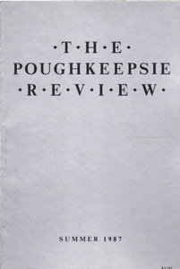 The Poughkeepsie Review: Volume 1, No. 1 - Summer 1987  by: Editor: Kotzen, Jeffrey Editor: Russel, Paul