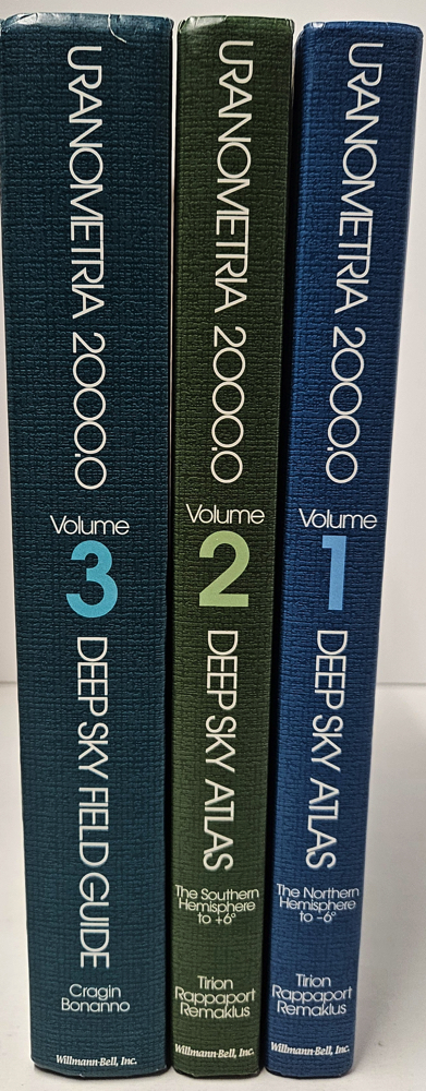 Uranometria 2000.0 [3 Volume Set] by: Cragin, Murray; Bonanno, Emil