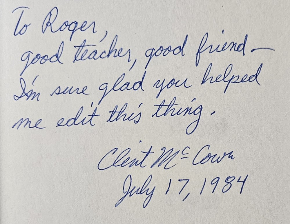 Wind Over Water [INSCRIBED COPY] by: McCown, Clint